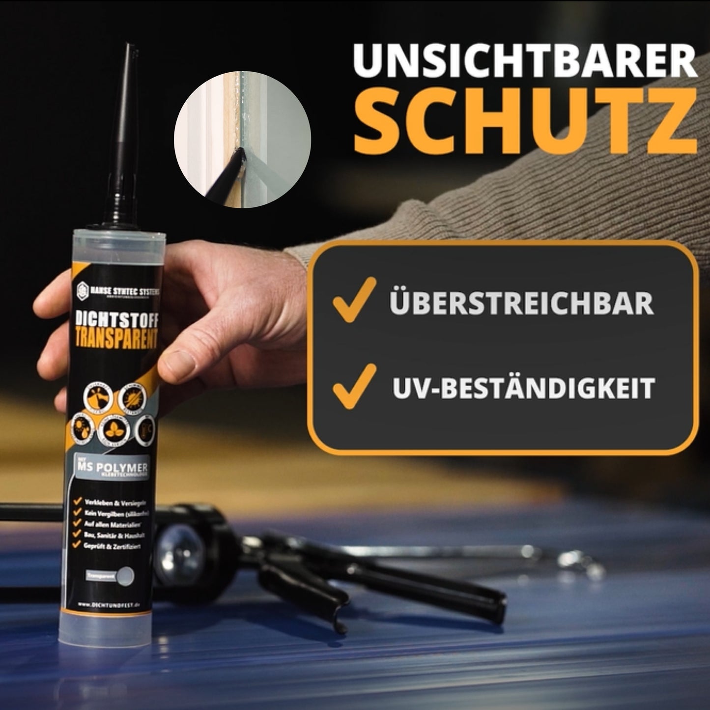 Dichtstoff TRANSPARENT - Kleb- & Fugendichtstoff